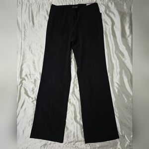 NWT Focus 2000 Black Mid-High Rise Bootcut Flare Dress Pants Slacks Size 10 Tall